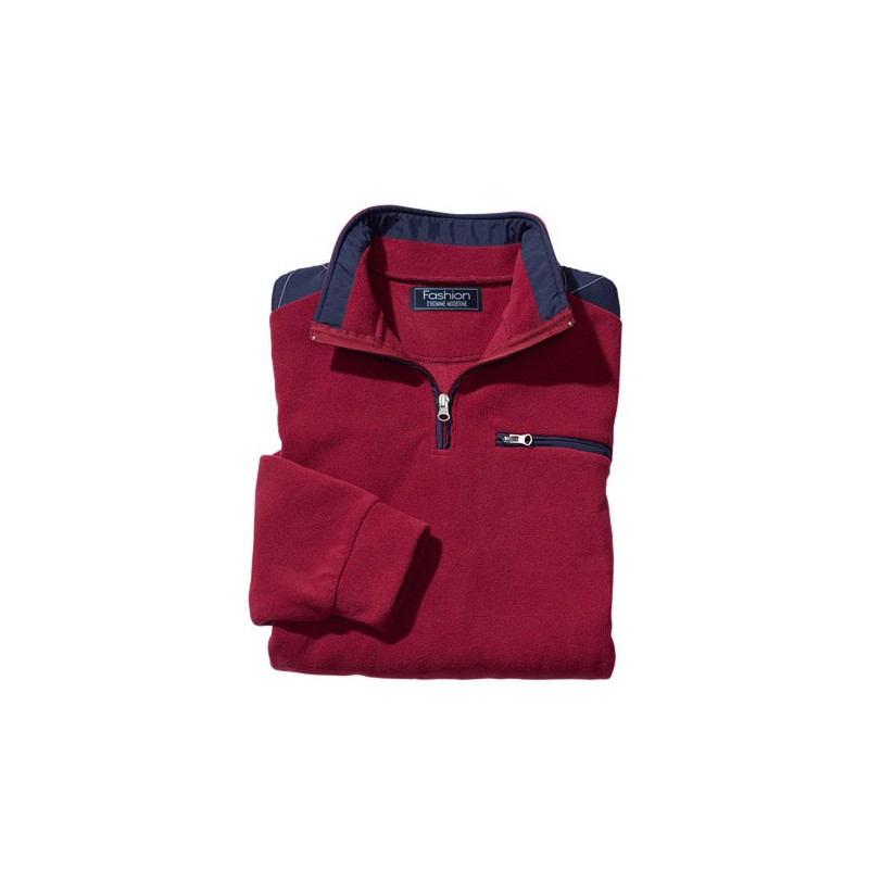 SWEAT POLAIRE ROUGE