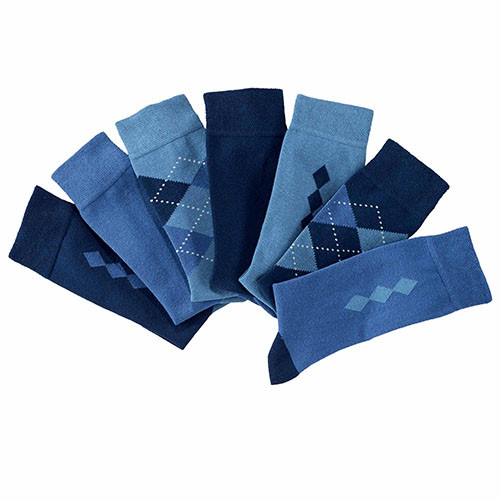 SEMAINIER DE CHAUSSETTES BLEU DENIM