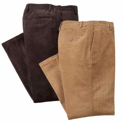 Pantalons velours confort -...