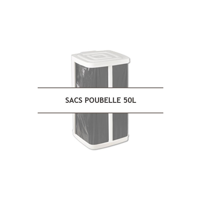 25 SACS POUBELLE 50 LITRES