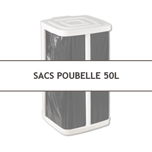 25 SACS POUBELLE 50 LITRES