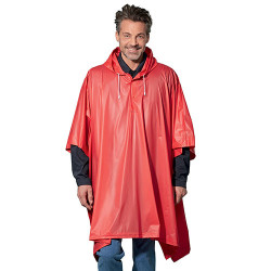 Poncho de pluie rouge