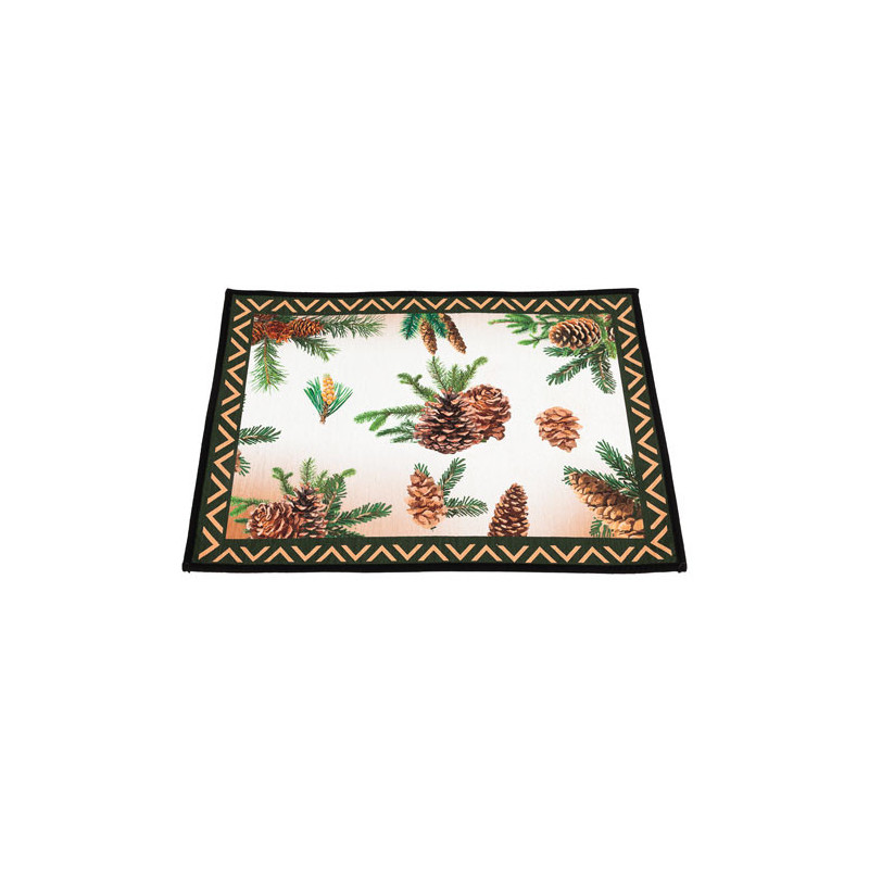 TAPIS POMMES DE PIN (50 x 70 cm)