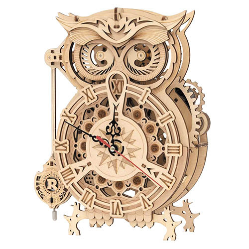 MAQUETTE HORLOGE HIBOU