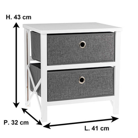 MEUBLE PLIANT 2 TIROIRS