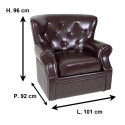 FAUTEUIL CUIR "CHESTERFIELD"