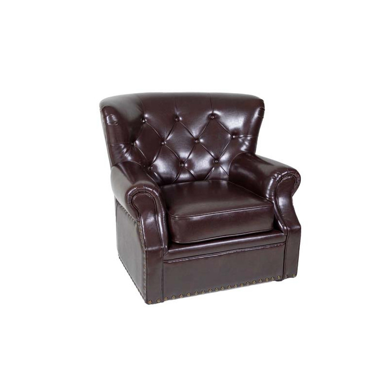 FAUTEUIL CUIR "CHESTERFIELD"