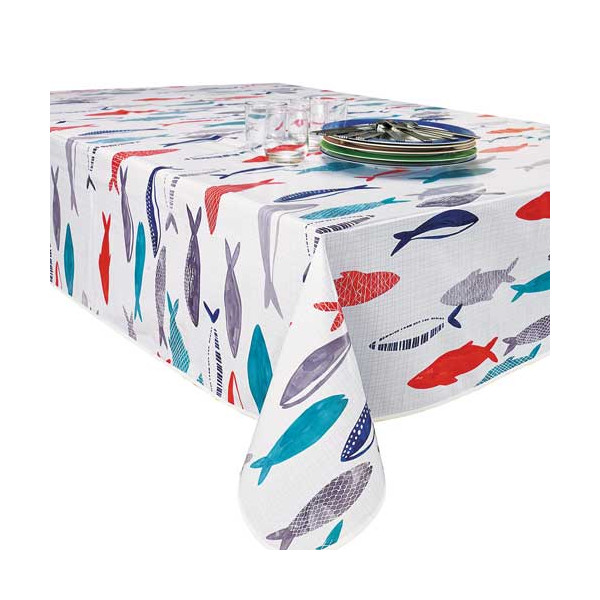 Nappe en toile cirée rectangulaire Arles - 140 x 250 cm - Multicolore