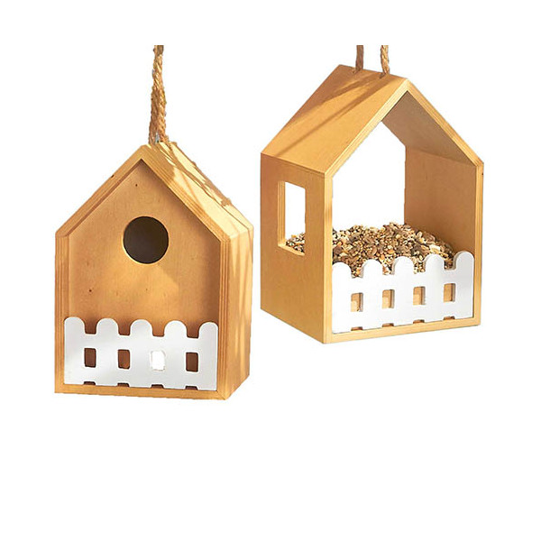Mangeoire à oiseaux avec ventouse, nichoir à oiseaux pour extérieur et  intérieur imitation bûche : : Jardin