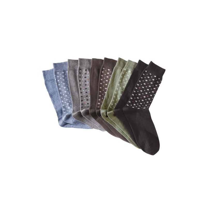 LES 10 PAIRES DE CHAUSSETTES COTON STRETCH