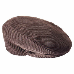 Casquette velours marron