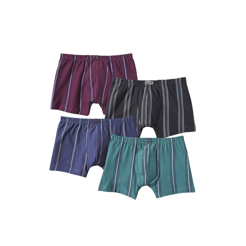 LES 4 BOXERS COTON RAYÉS